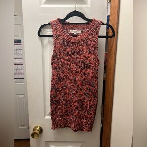 LOFT Womens Sleeveless SWANK
Sweater Tank Top Vest XS Coral
Chunky Knit Cotton